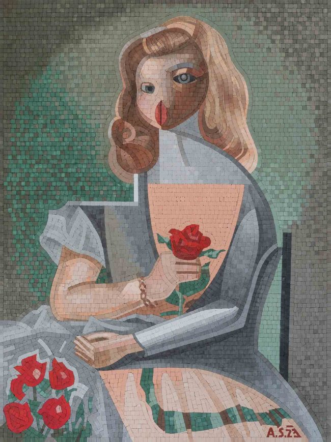 Adam Stech – Žena s růžemi / Woman with roses
