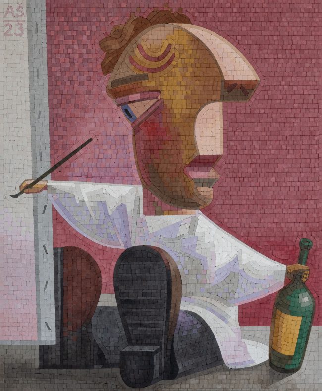 Adam Stech – Autoportrét s lahví / Self portrait with a bottle