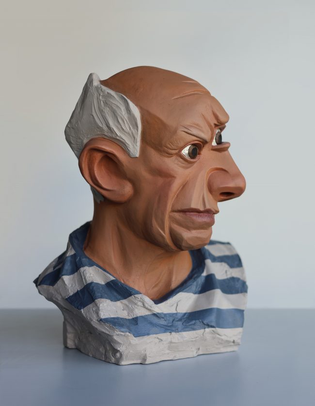 Adam Stech – polychromed bronze Picasso